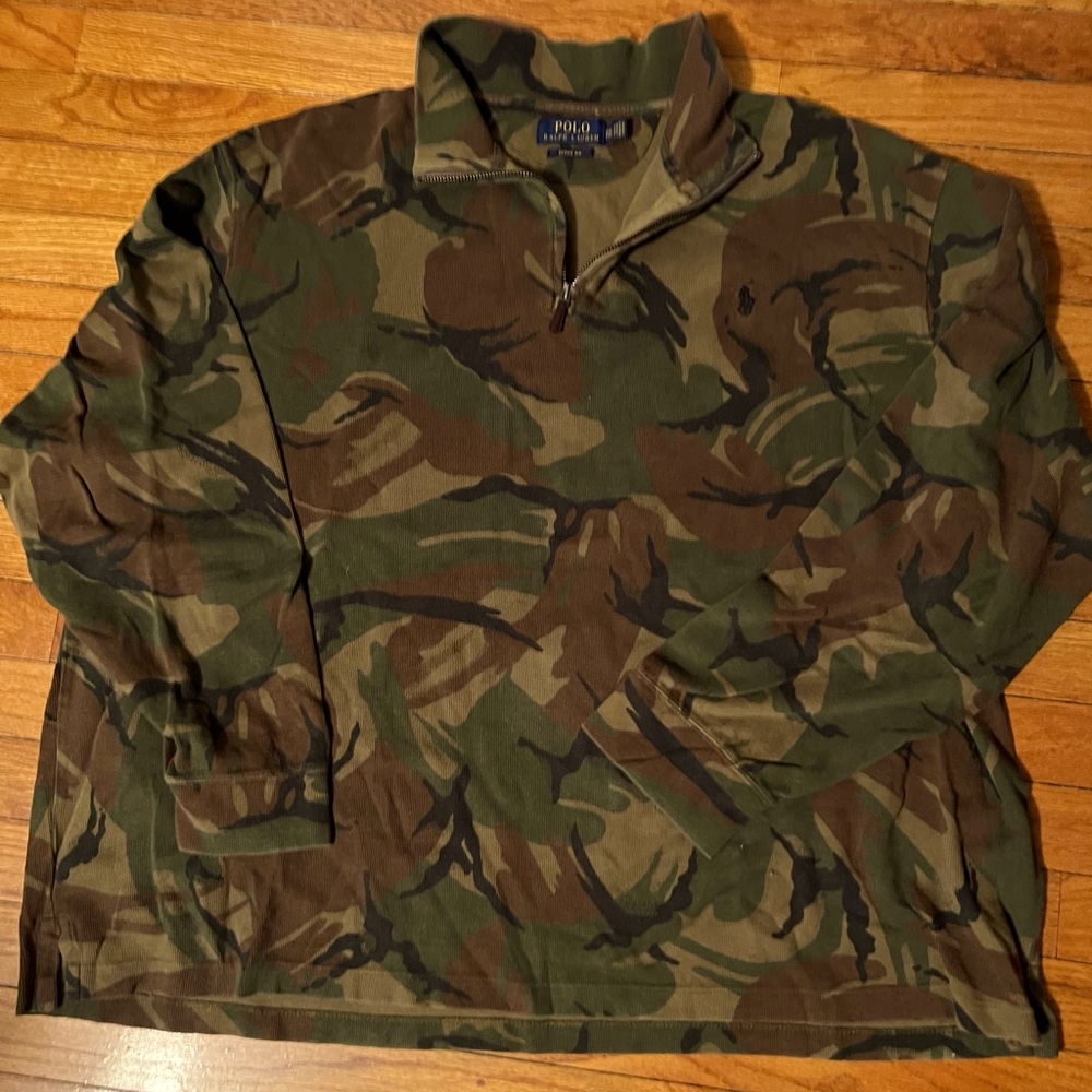 Polo Ralph Lauren Men’s Quarter Zip Camouflage Sz.XXL